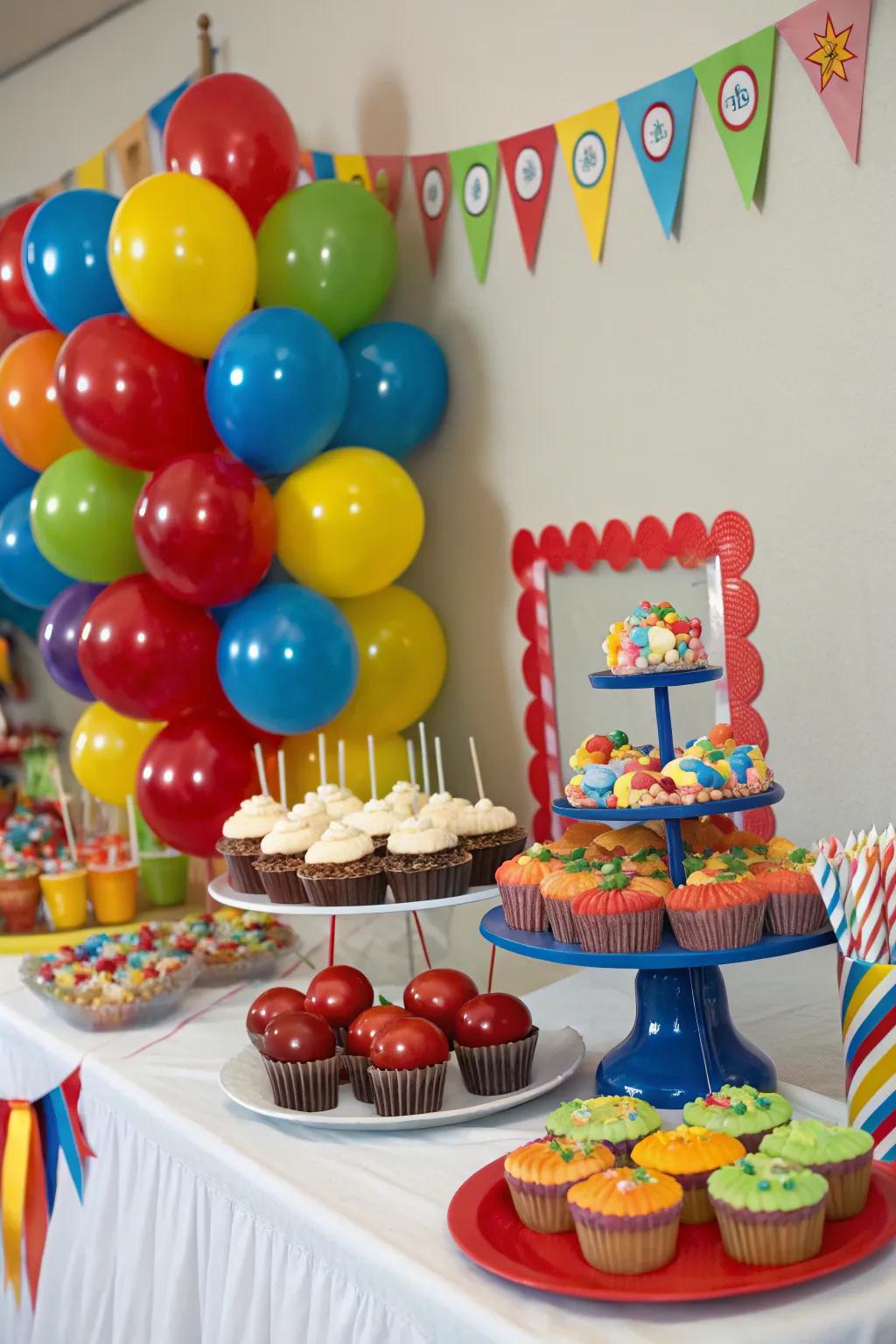 A themed sweet station is a sweet attraction.