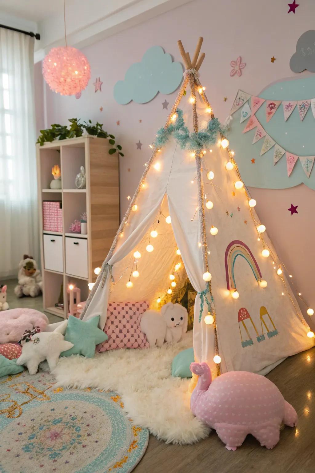 Enter a world of wonder with a fantasy play corner.