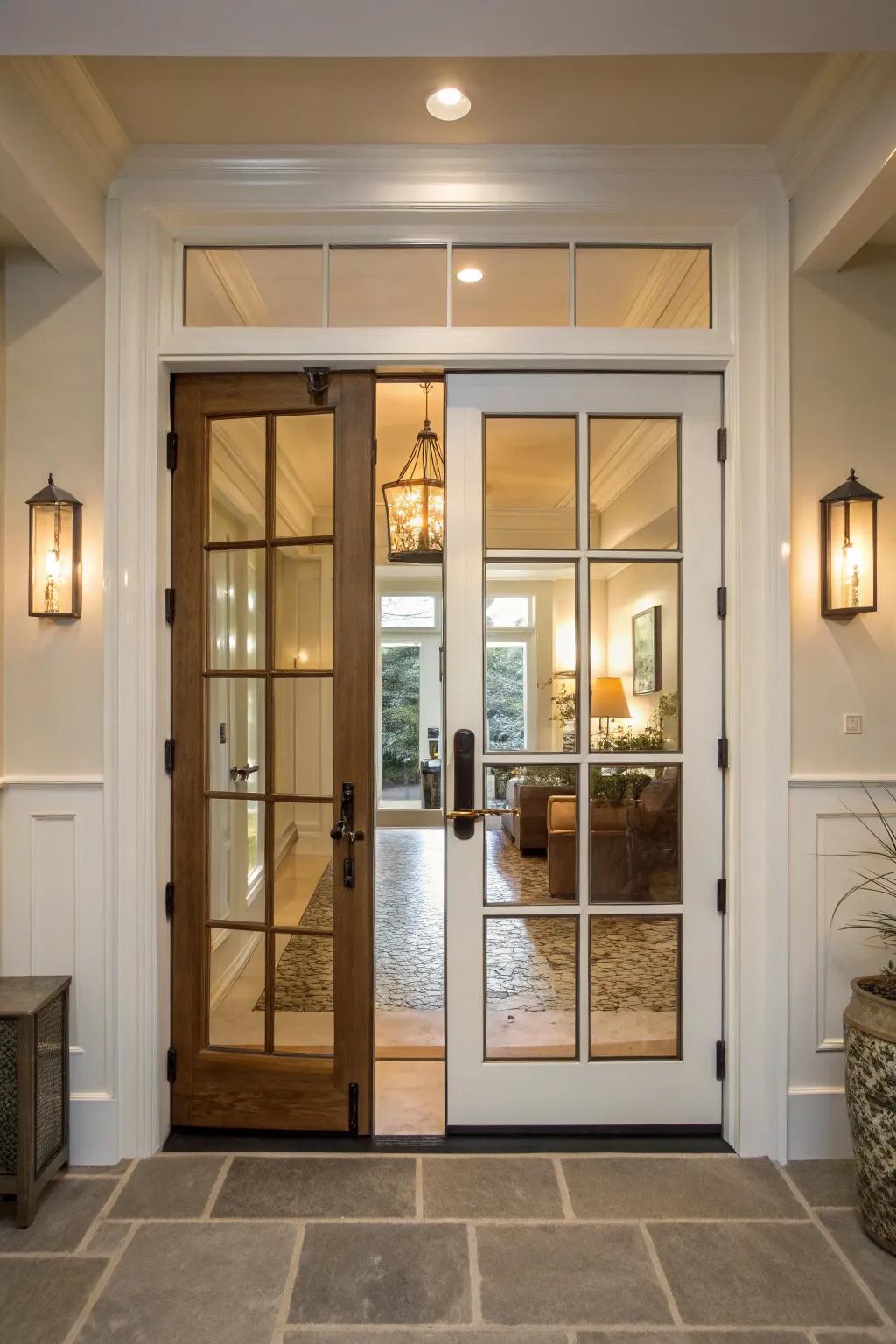 Your home makes a memorable first impression with a chic door.