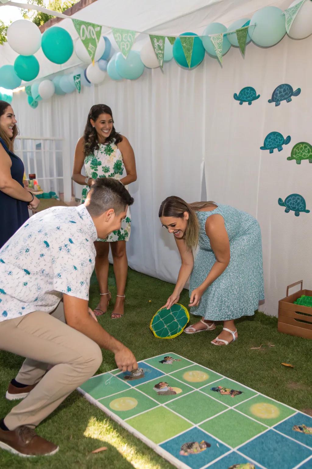 Interactive turtle-themed activities to entertain your attendees.