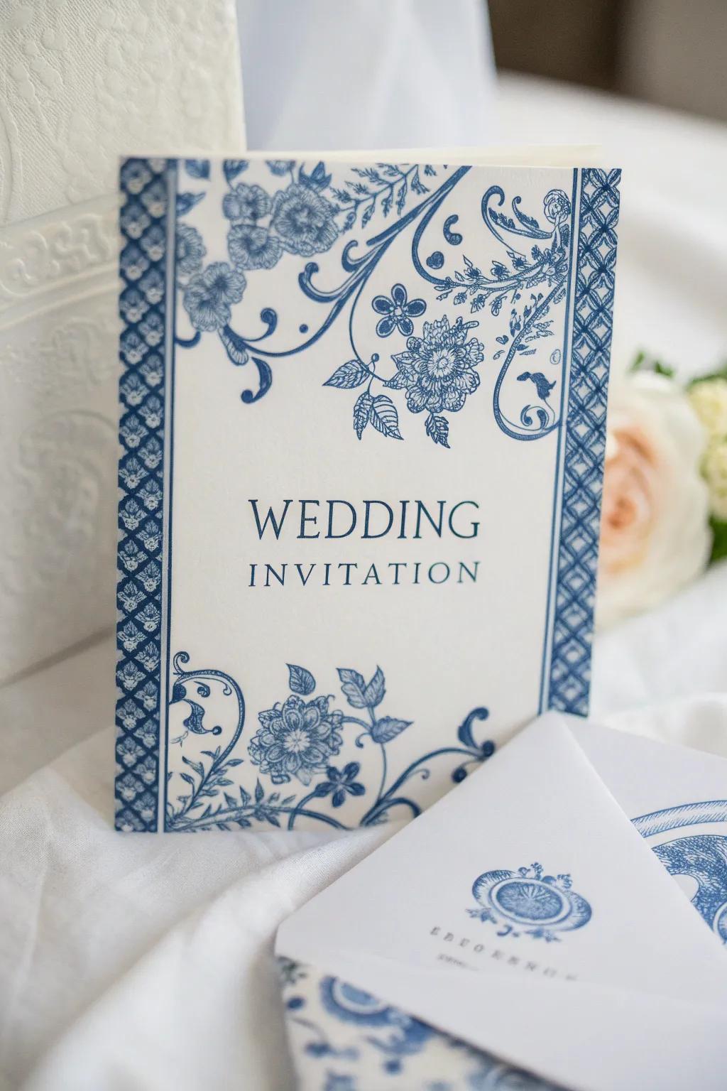 Oriental patterns add a refined charm.