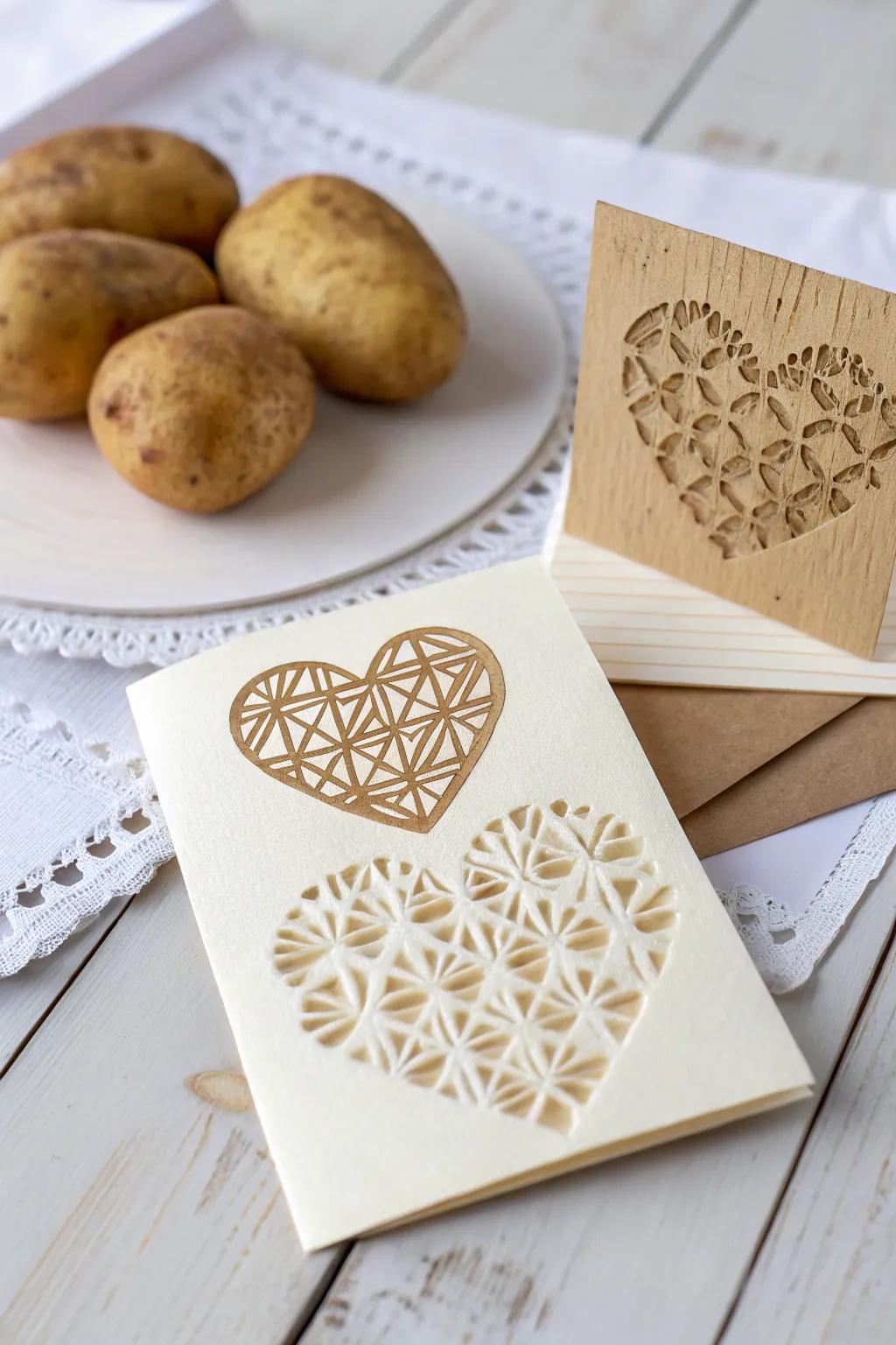 Craft your affection: Design stunning Valentine's stationery utilizing straightforward, organic-inspired imprinted themes.