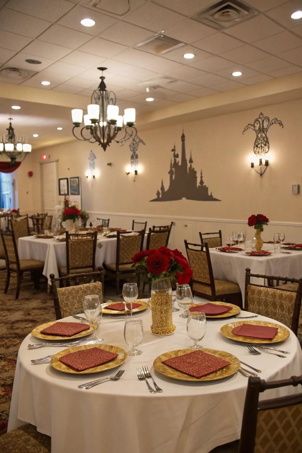 Delight in an enjoyable themed supper night with matching design.