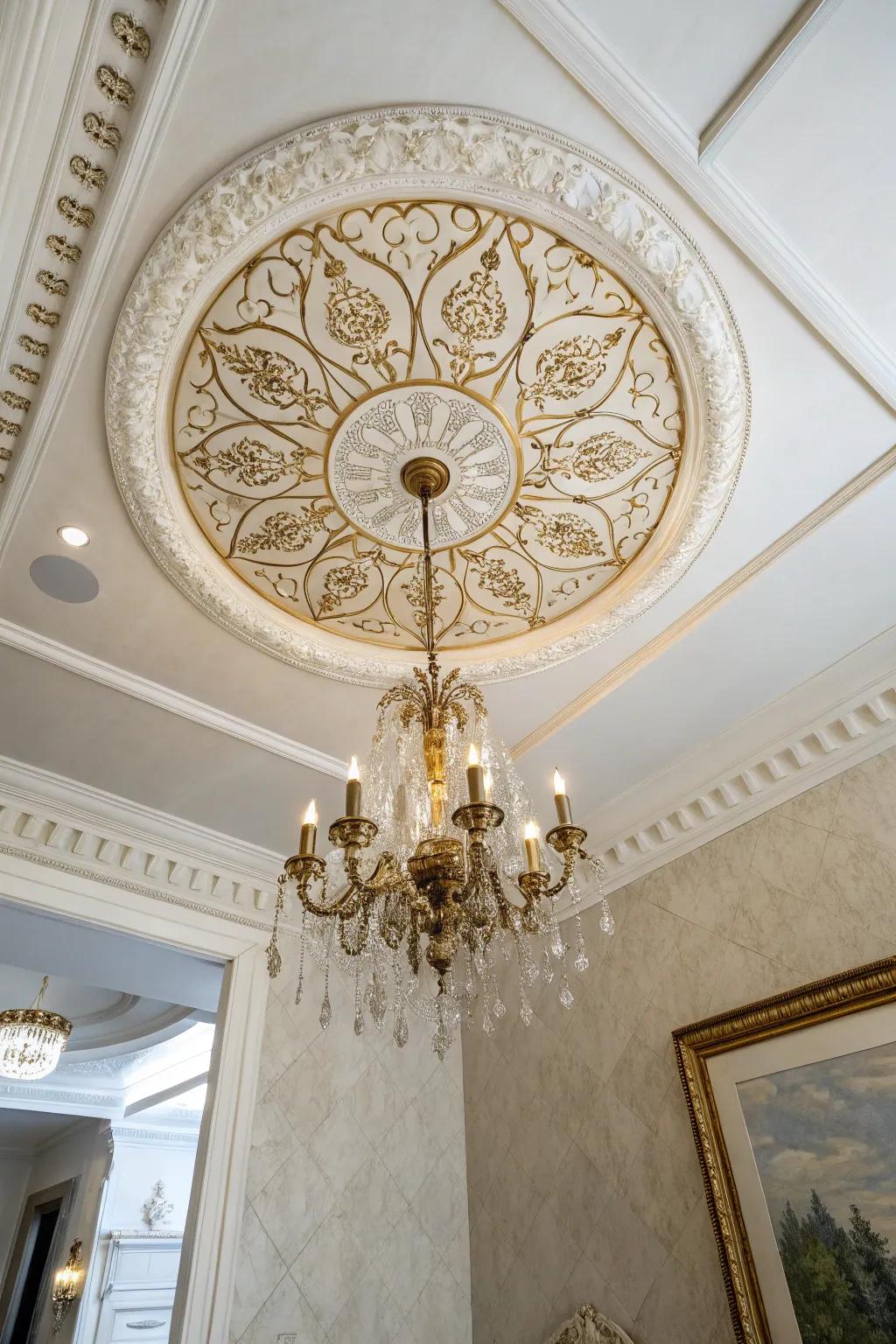 Roof rosettes add detail and elegance.