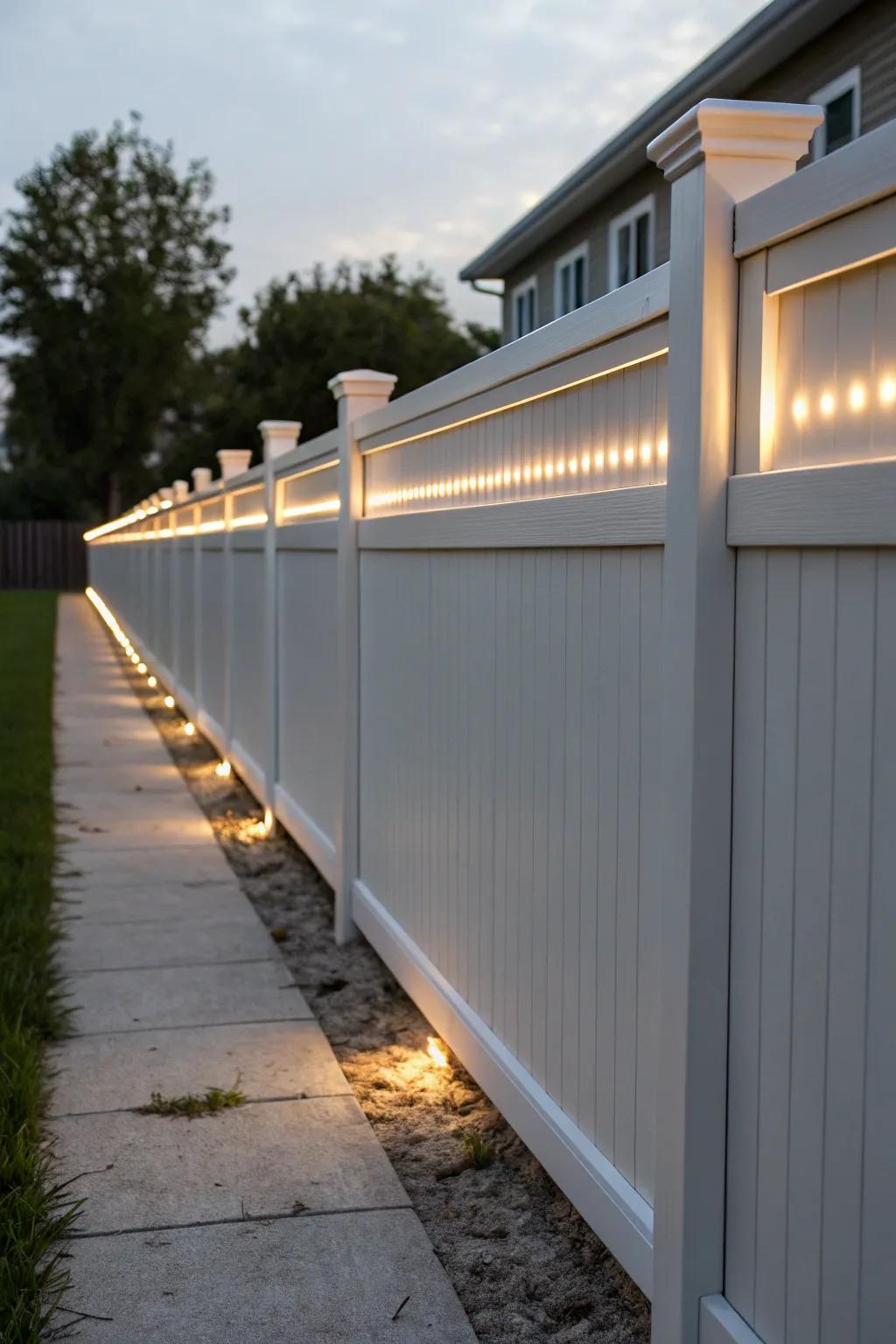 Diode bars provide seamless, modern lighting.
