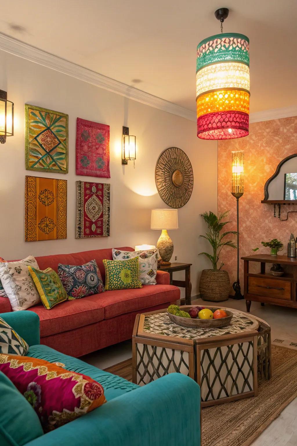 You can bring some life to your decor with pops of color.