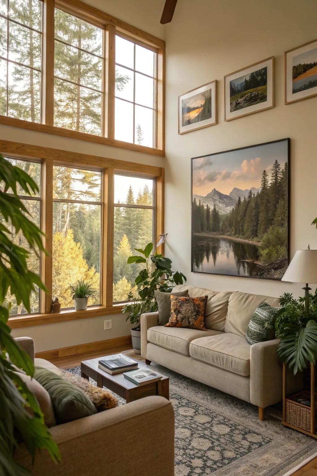 Organic-inspired art introduces tranquility and beauty indoors.