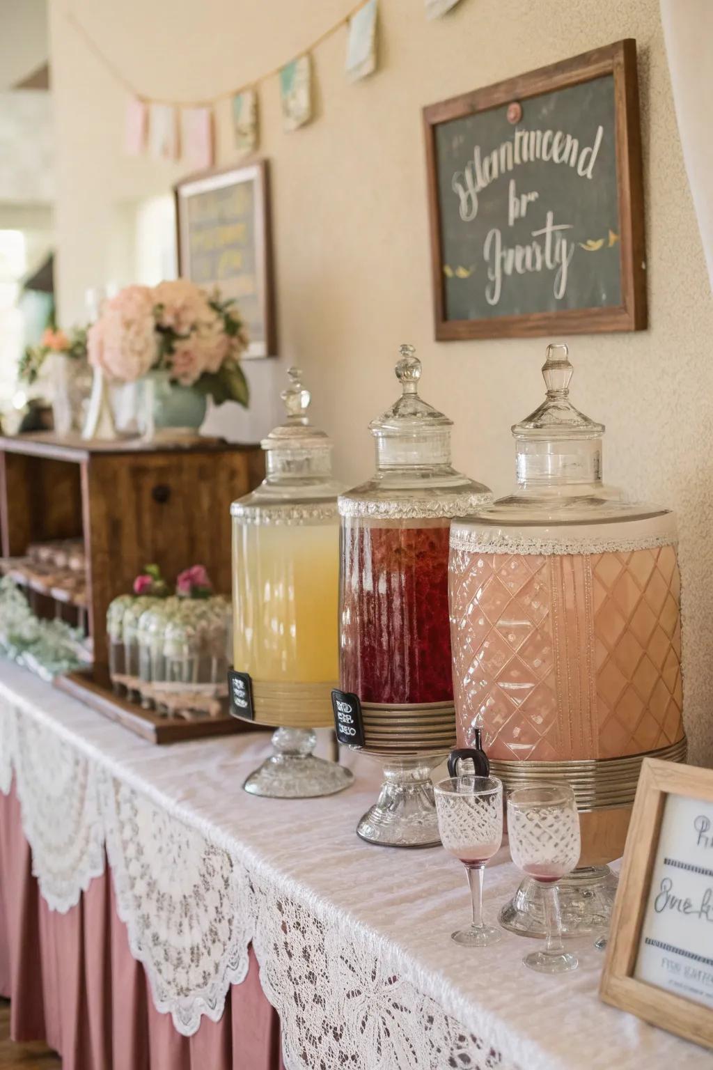 A timeless refreshment station offers charm and refreshment.