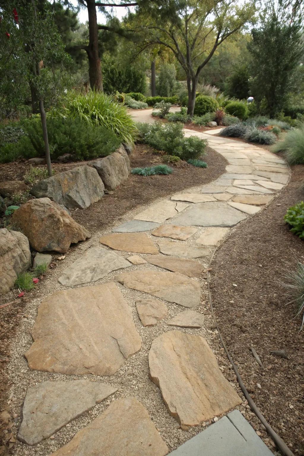 Granite dust providing a seamless, smooth finish.