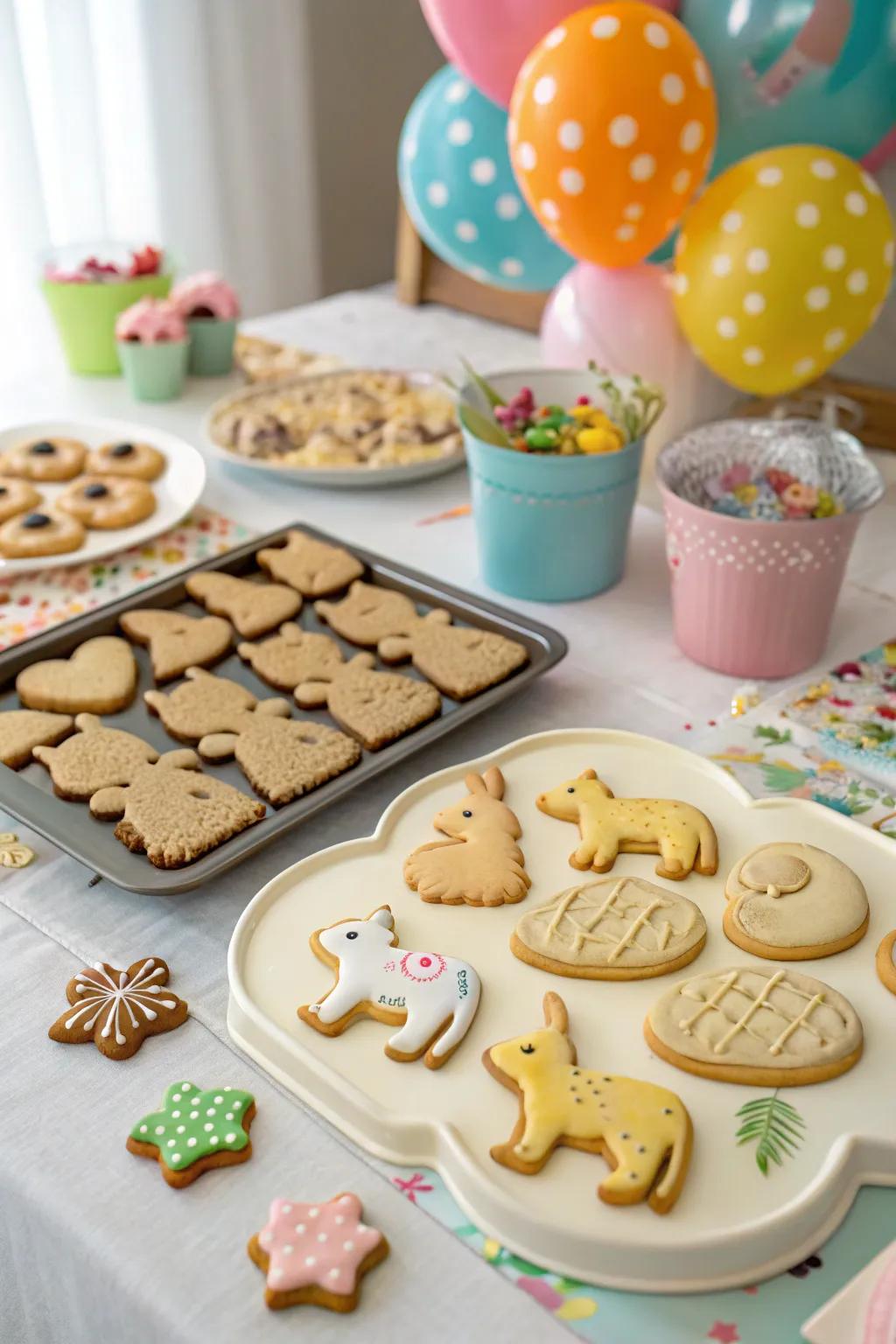Creature-themed dough cutters ignite baking escapades.
