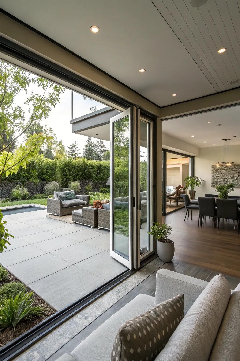Expandable windows enhance indoor-outdoor versatility.