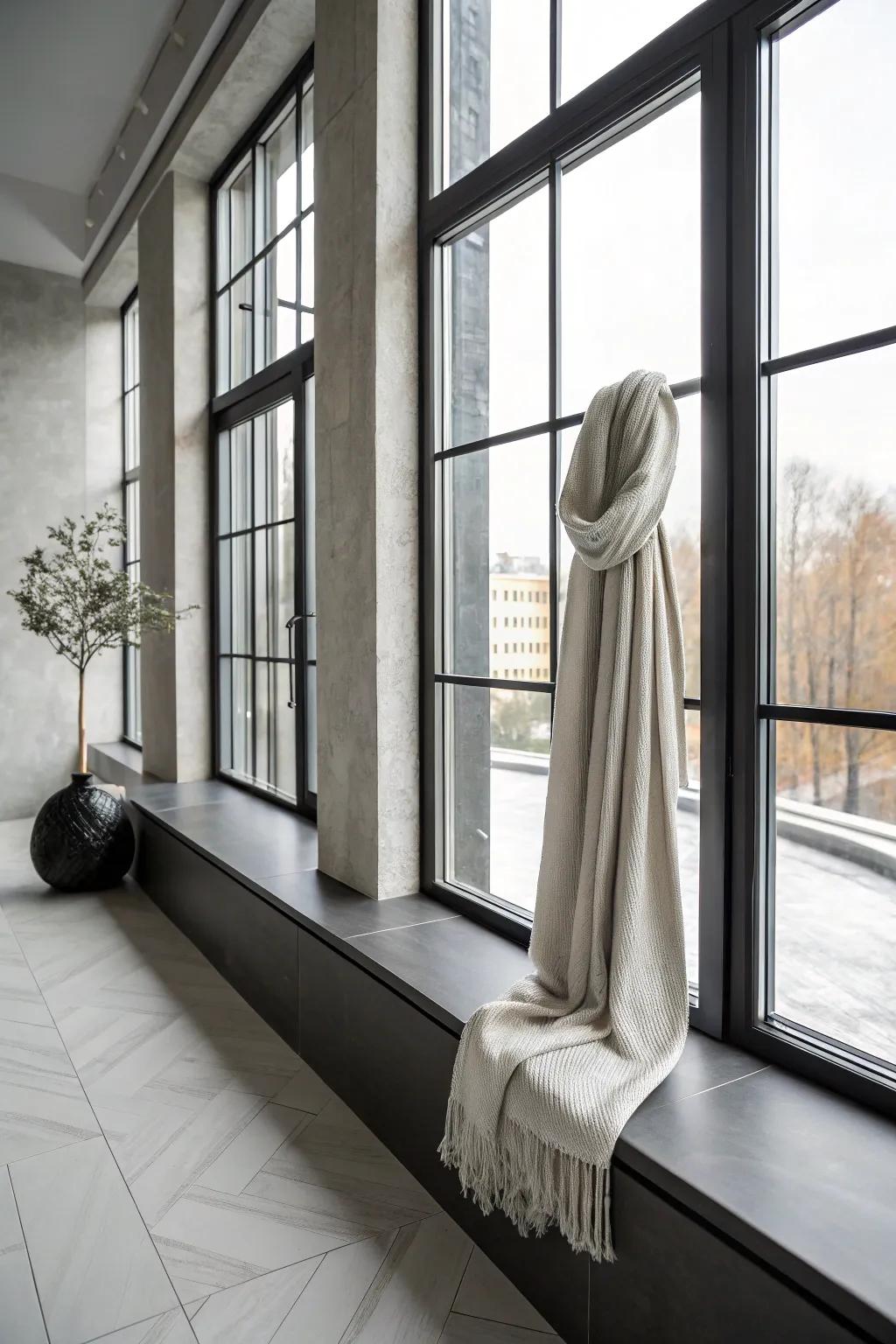 Simplicity using a bold single-color drape.