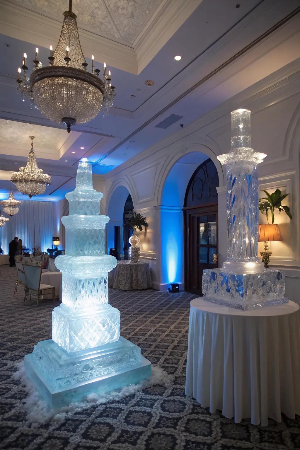 Ice embellishments deliver an element of drama and refinement.