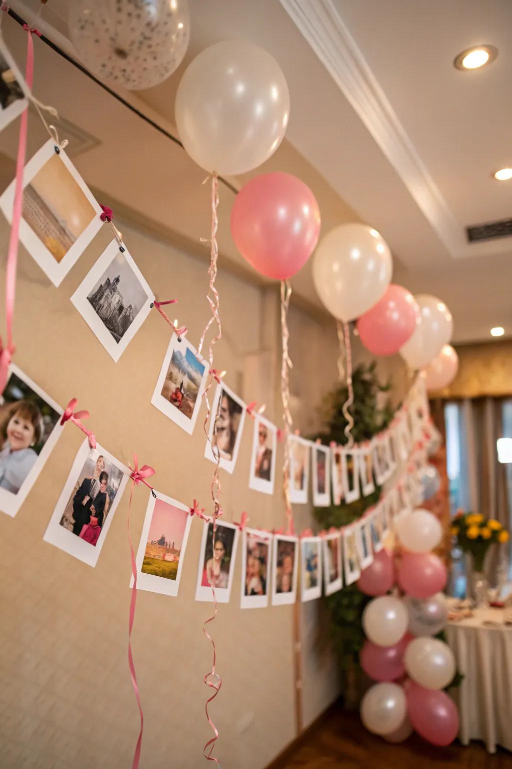 Celebrate memories with a charming photo garland.