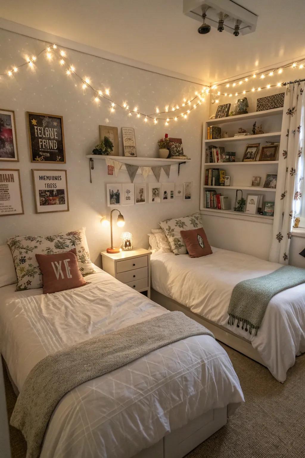Accent lighting setting ambiance.