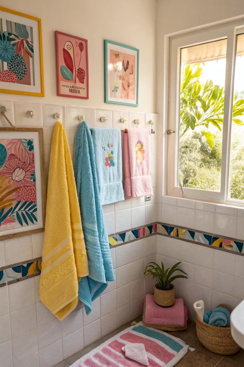 Colorful highlights can infuse personality into your bathroom.