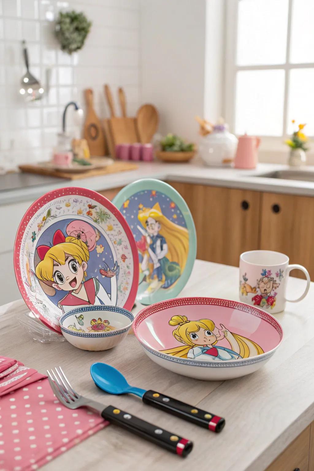 Animated dinnerware brings a fun touch to your eating experience.