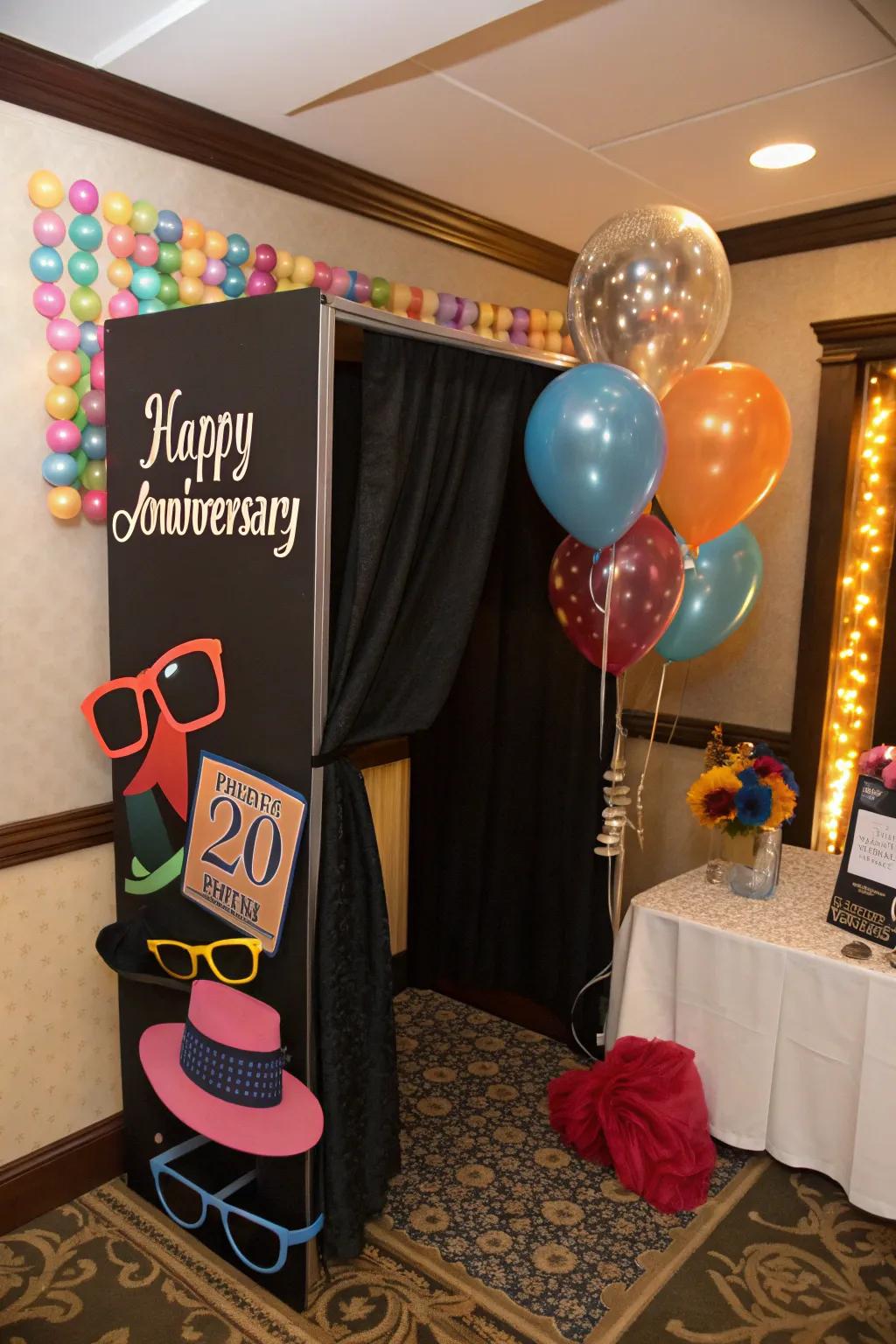 Capture fun moments at the image booth corner.