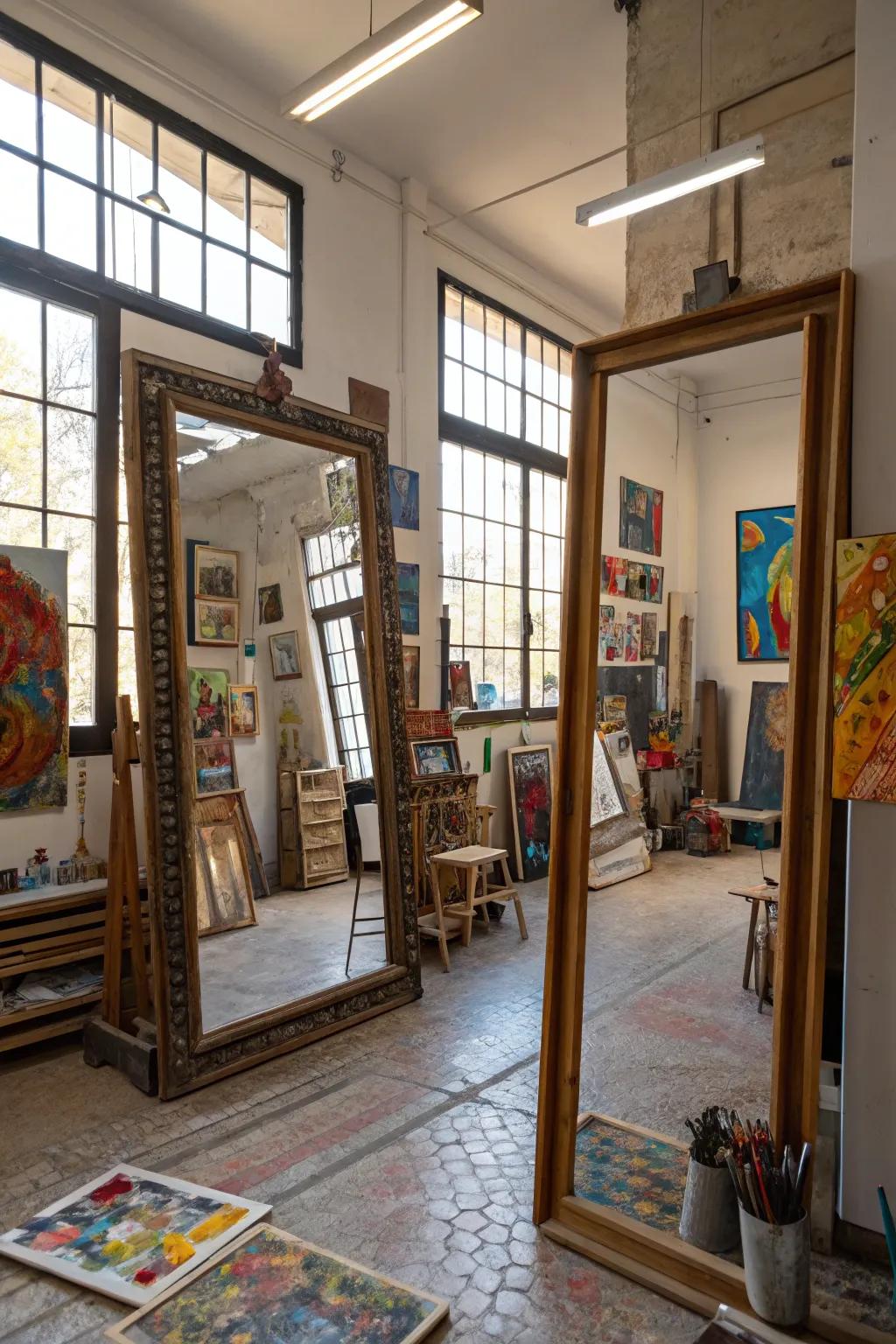 Mirrors that broaden your space.