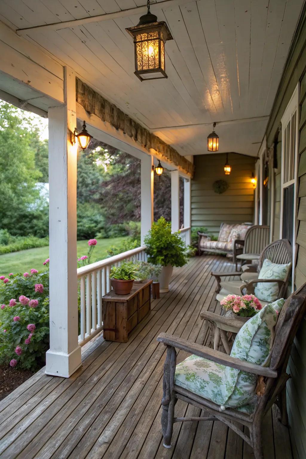 Opt for environmentally sound options to establish a sustainable porch environment.