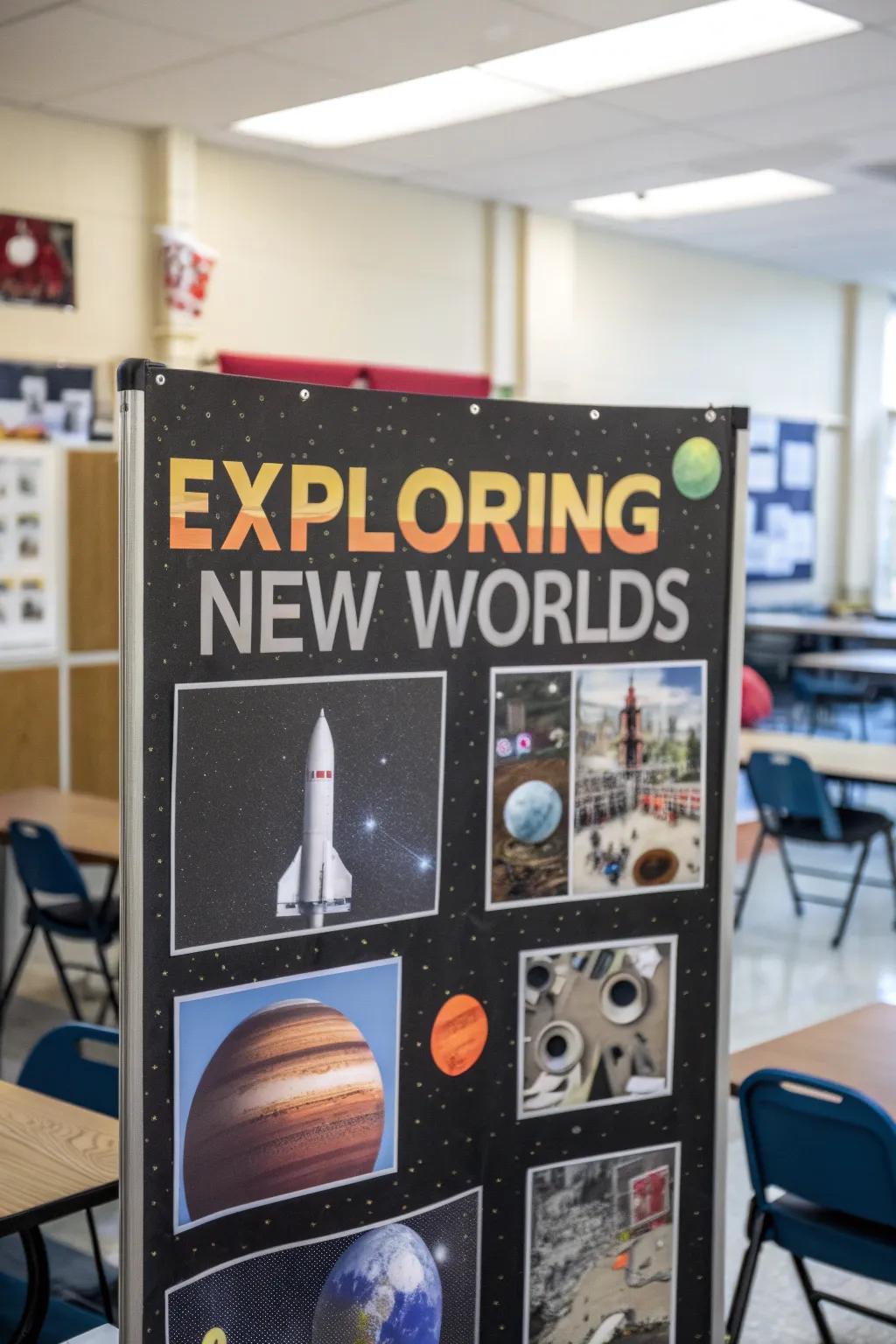 Inspire interest in the cosmos with a space-themed bulletin board.
