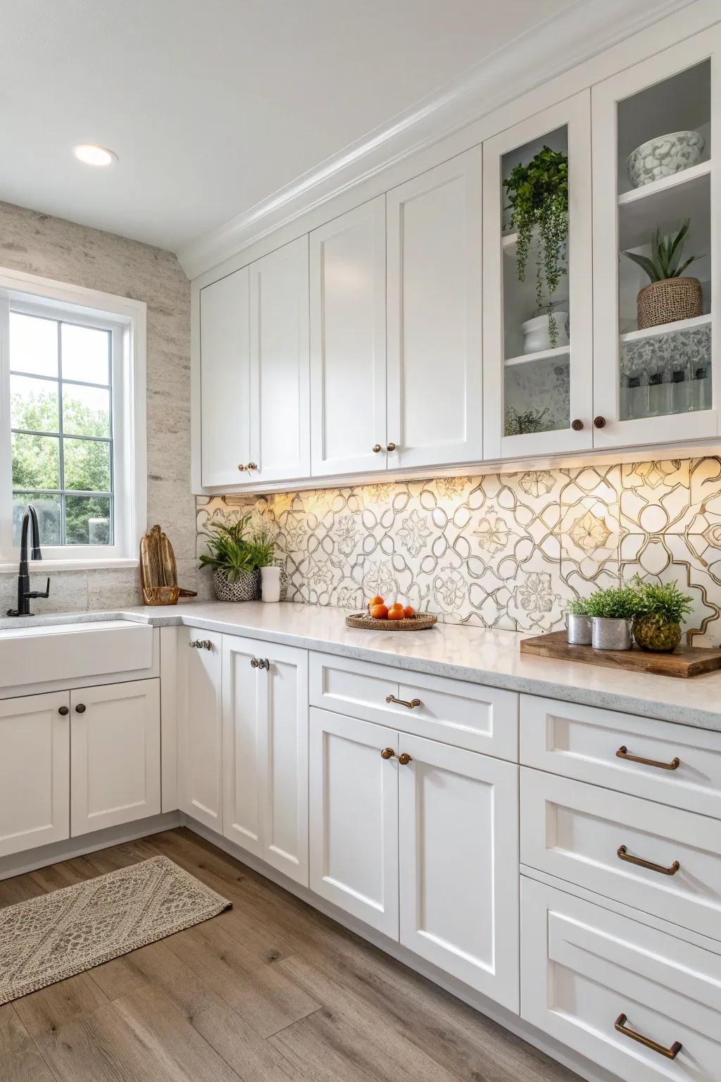 Green-friendly tiles make a sustainable proclamation.