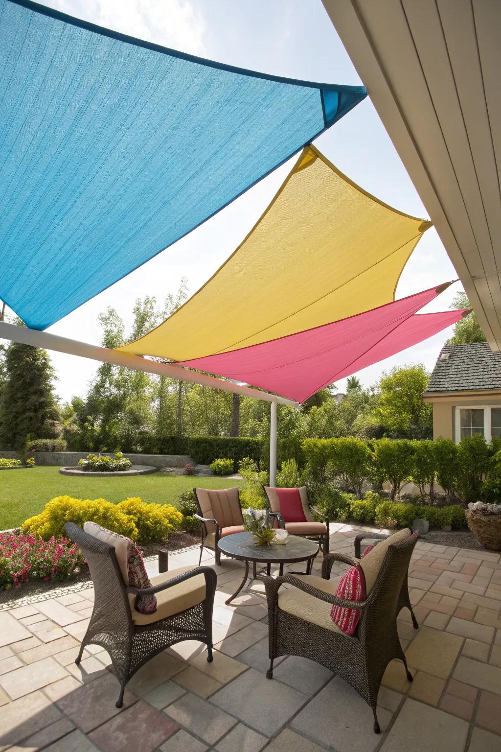 Sun canopies offer a stylish and practical way to provide shade.