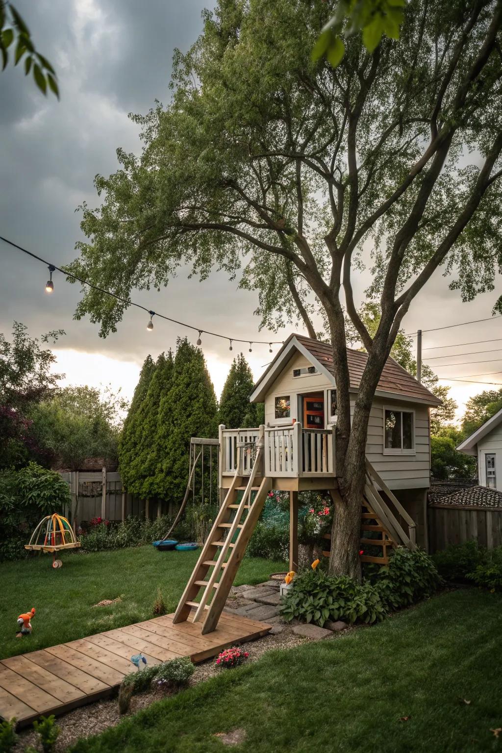 Ignite a sense of adventure with an elevated playhouse.