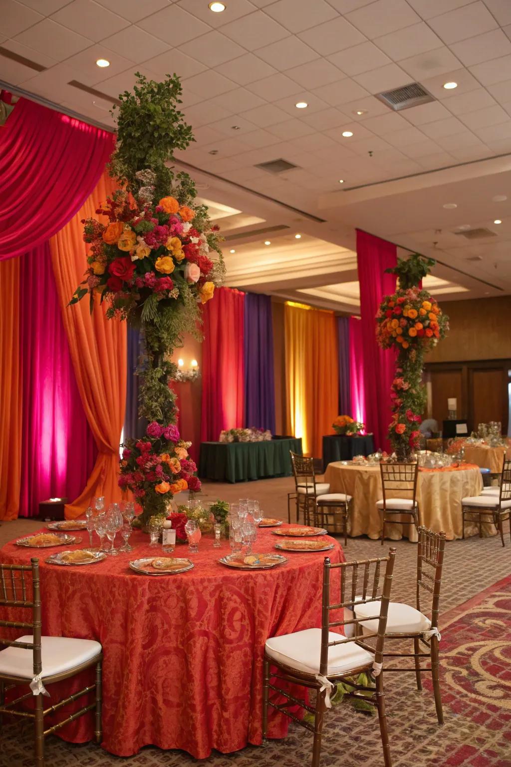 Energize the room with vibrant color accents.