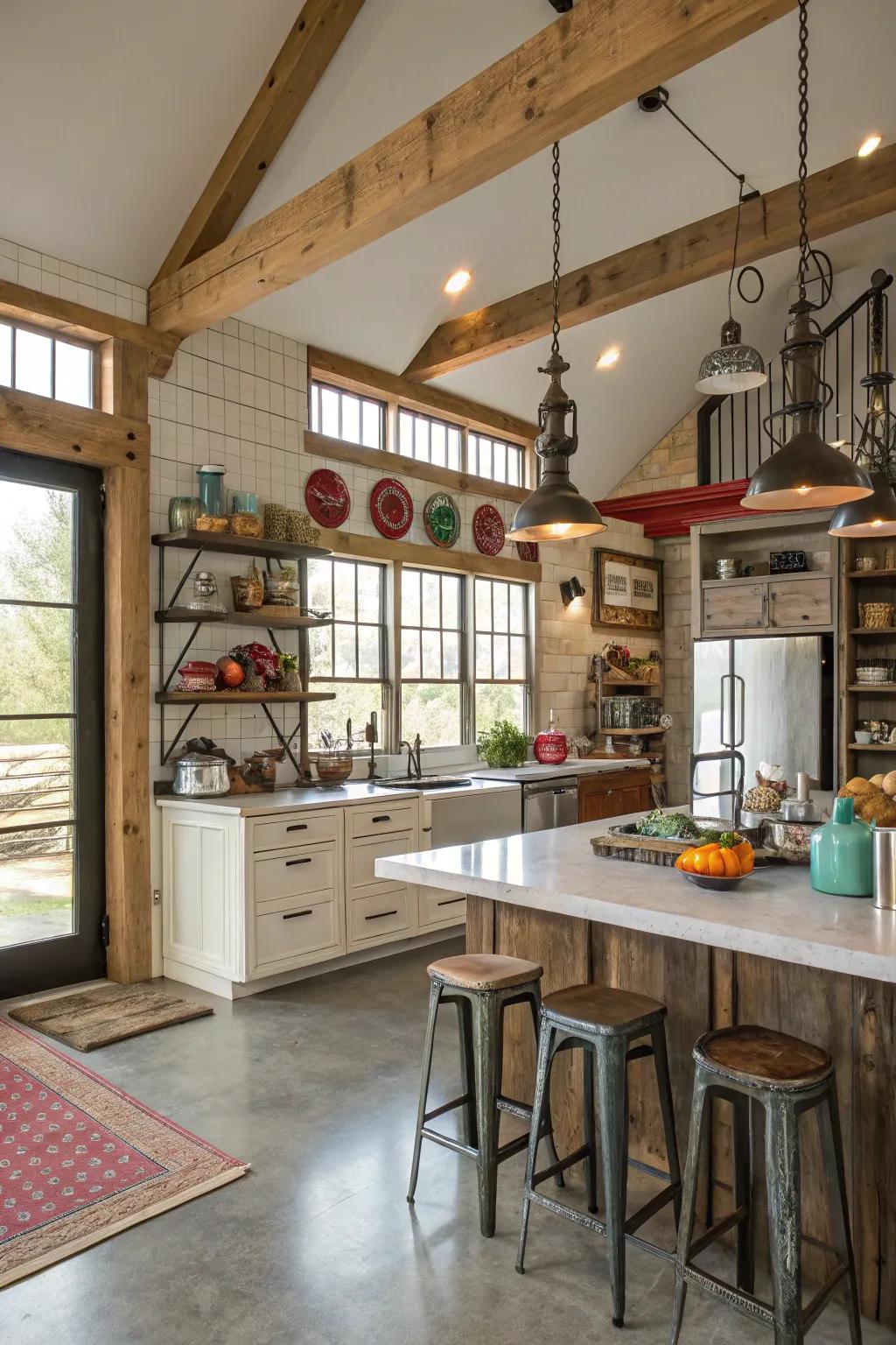 Mixed decor choices make the kitchen uniquely yours.