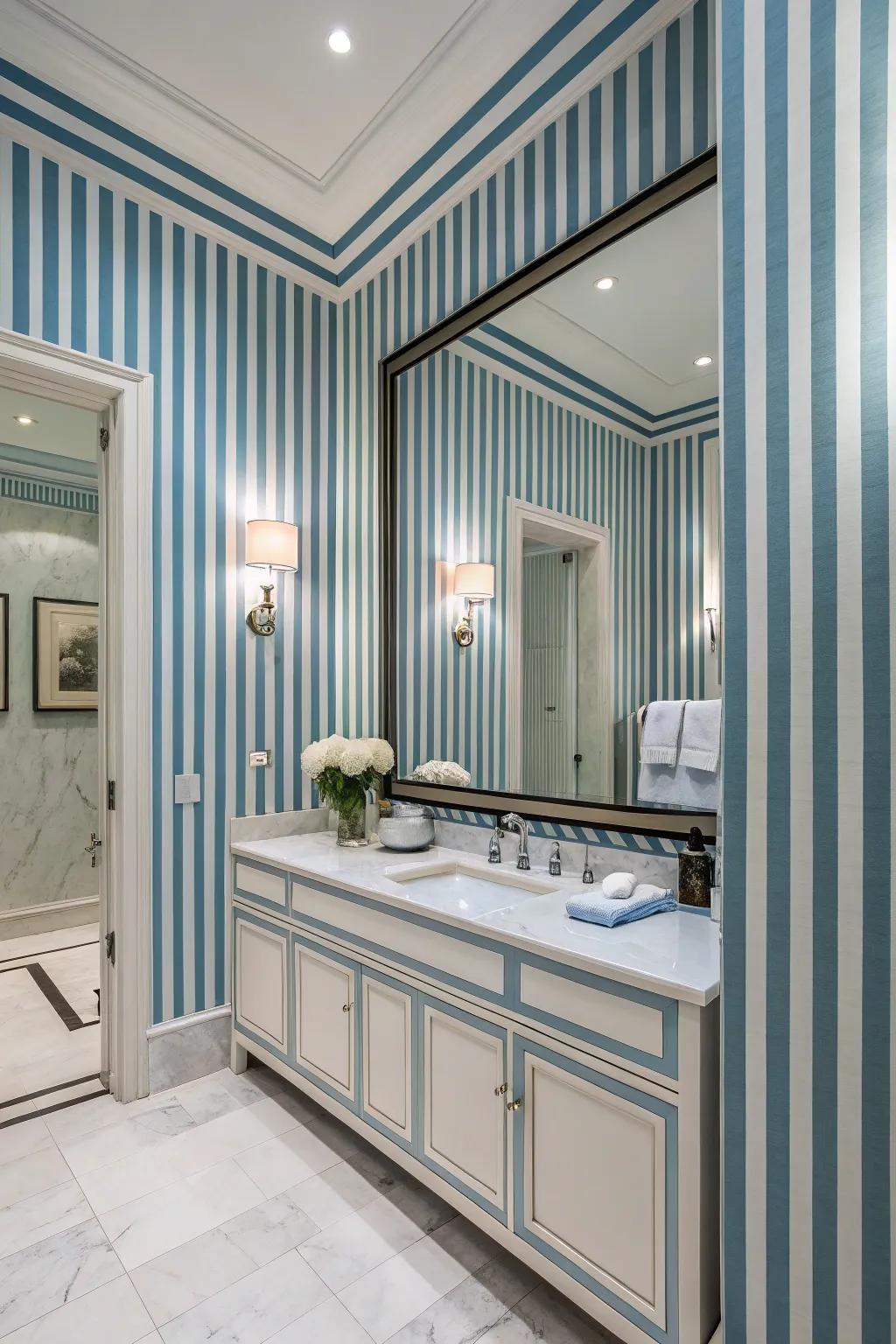 Lines running from top to bottom add sophistication and height.
