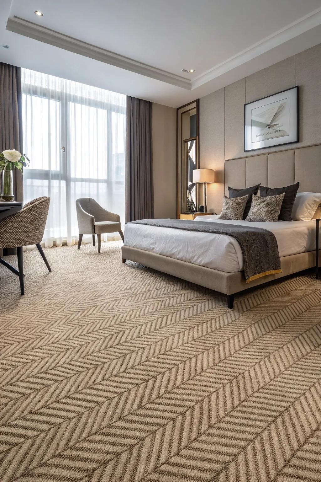 Angle patterns add a contemporary touch to your space.
