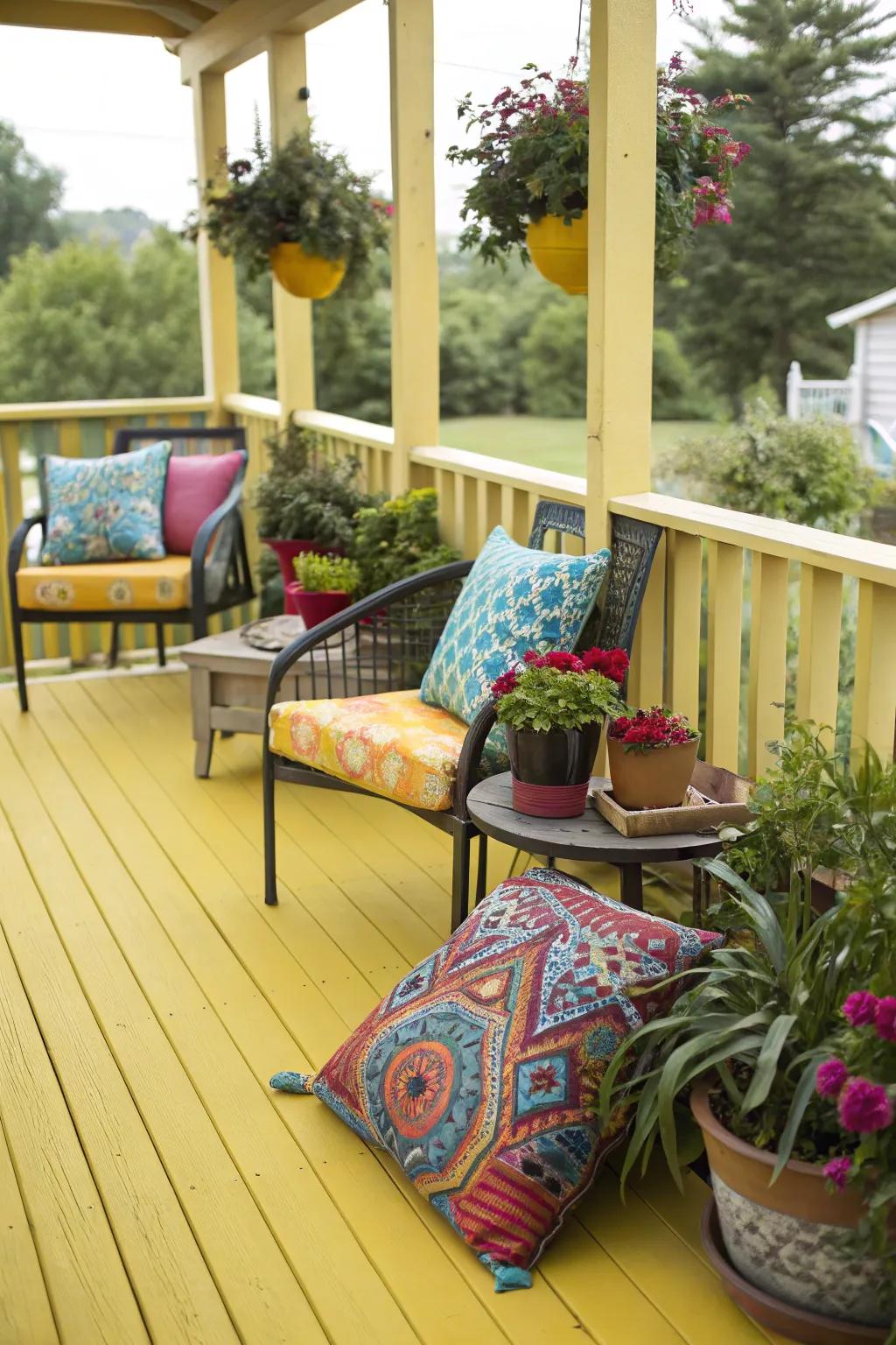 Gold decks infuse your space with a cheerful and sunny vibe.