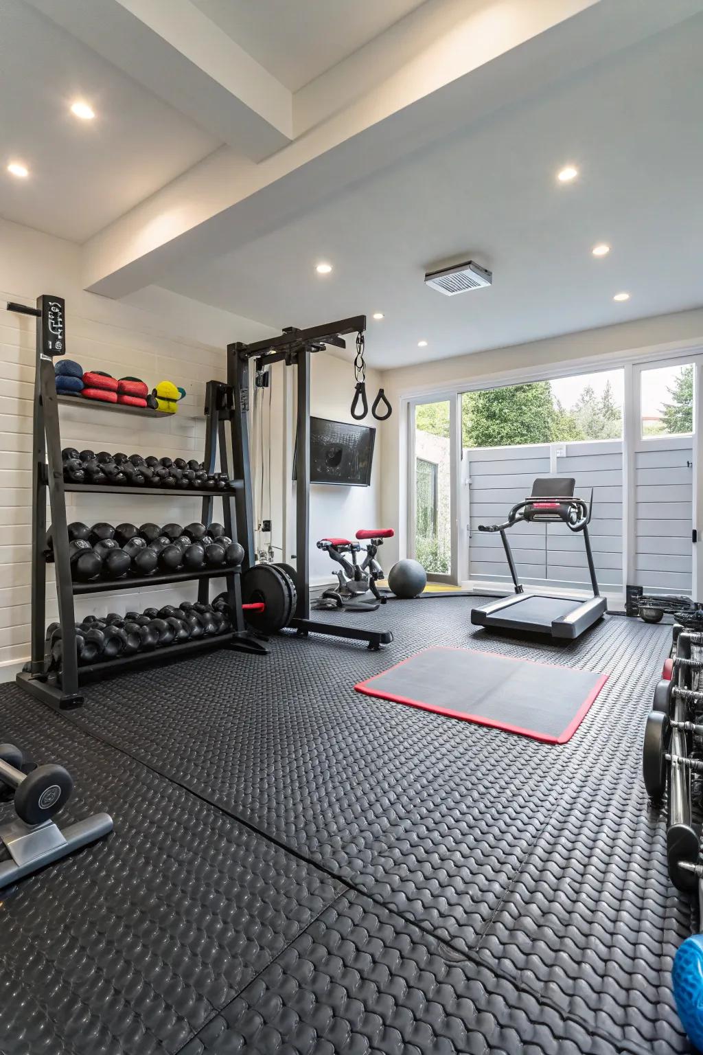 Flexible flooring ensures safety and functionality in active spaces.