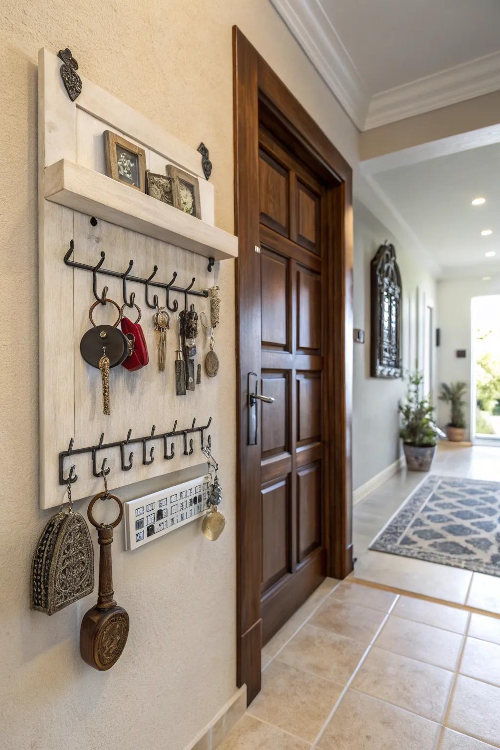 Elegant key racks are both functional and decorative, perfect for any home.