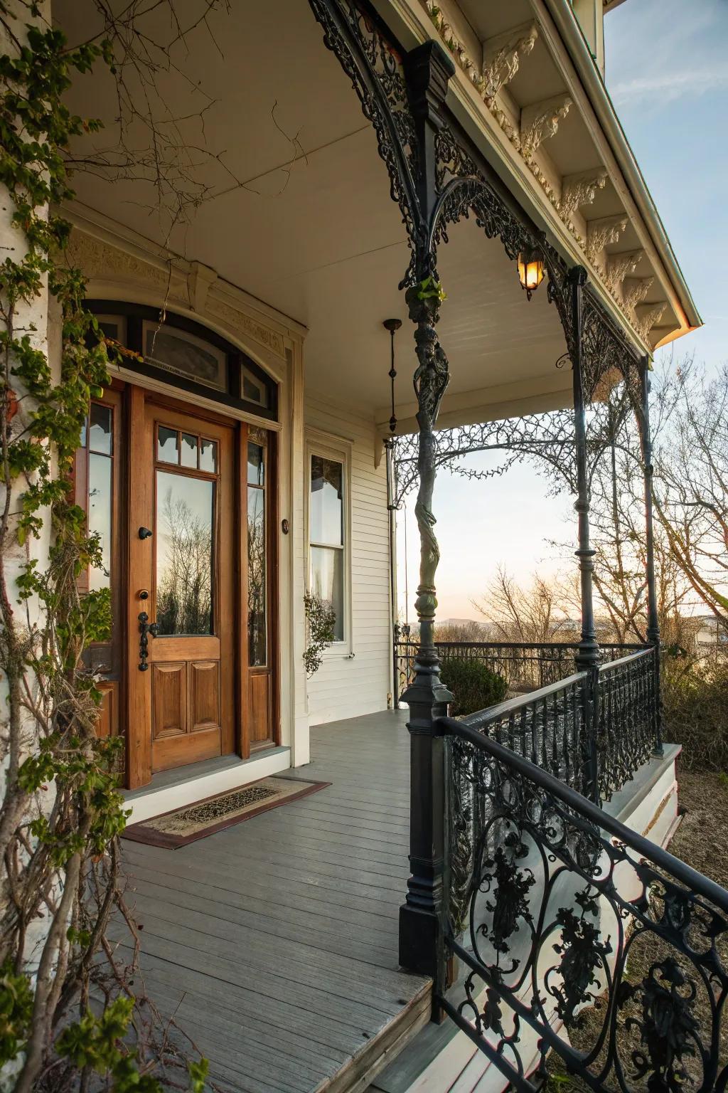Lasting style with old metal railings.