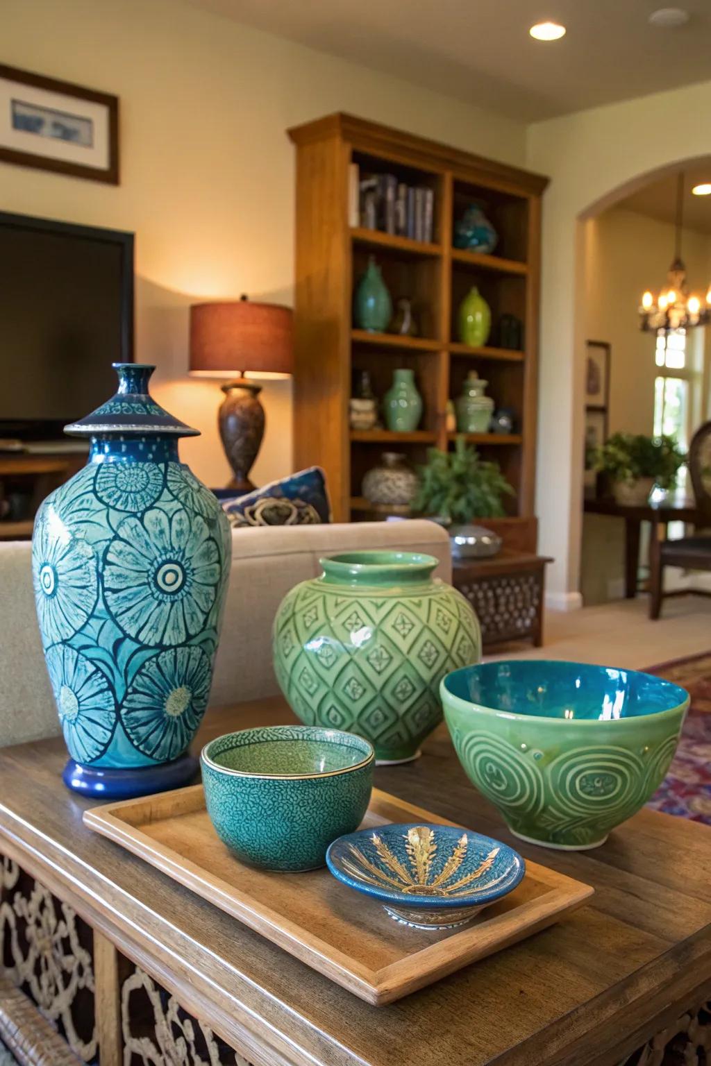 Artisan pieces add character and serve as conversation starters.