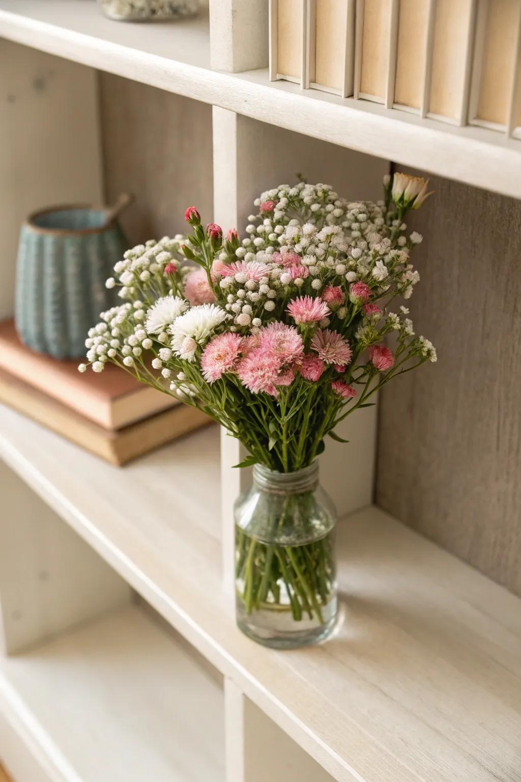 Petite bouquet adding charm to small spaces.