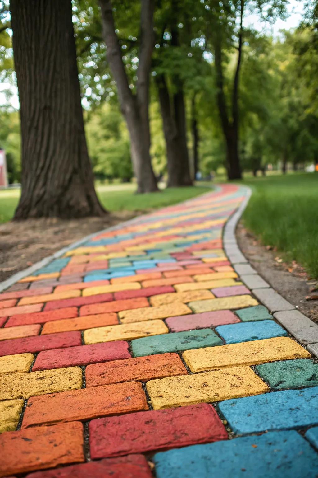 Vibrant bricks: Inject liveliness and life into your route.