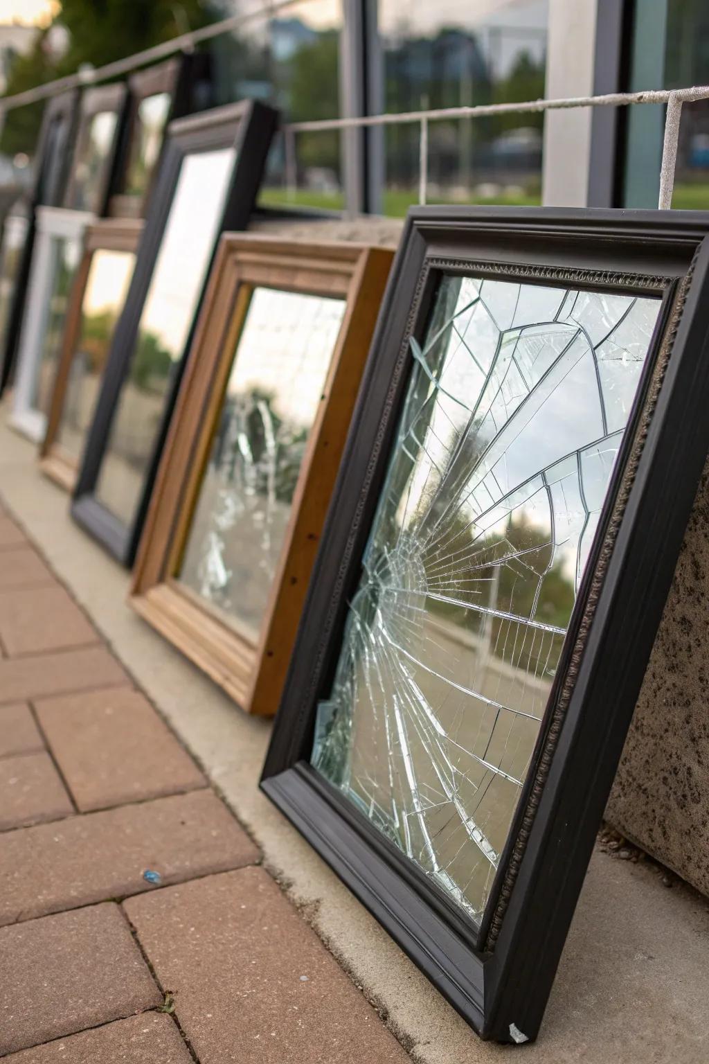 Mirror-backed picture frames add a new dimension.