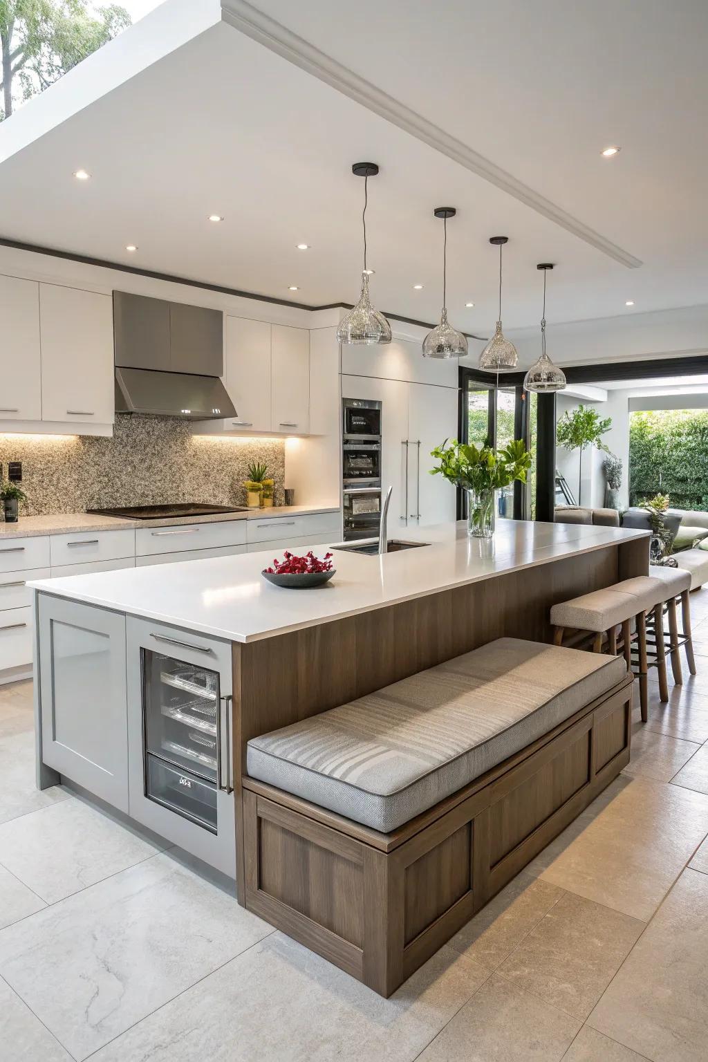 Enhance kitchen functionality through island bench integration.