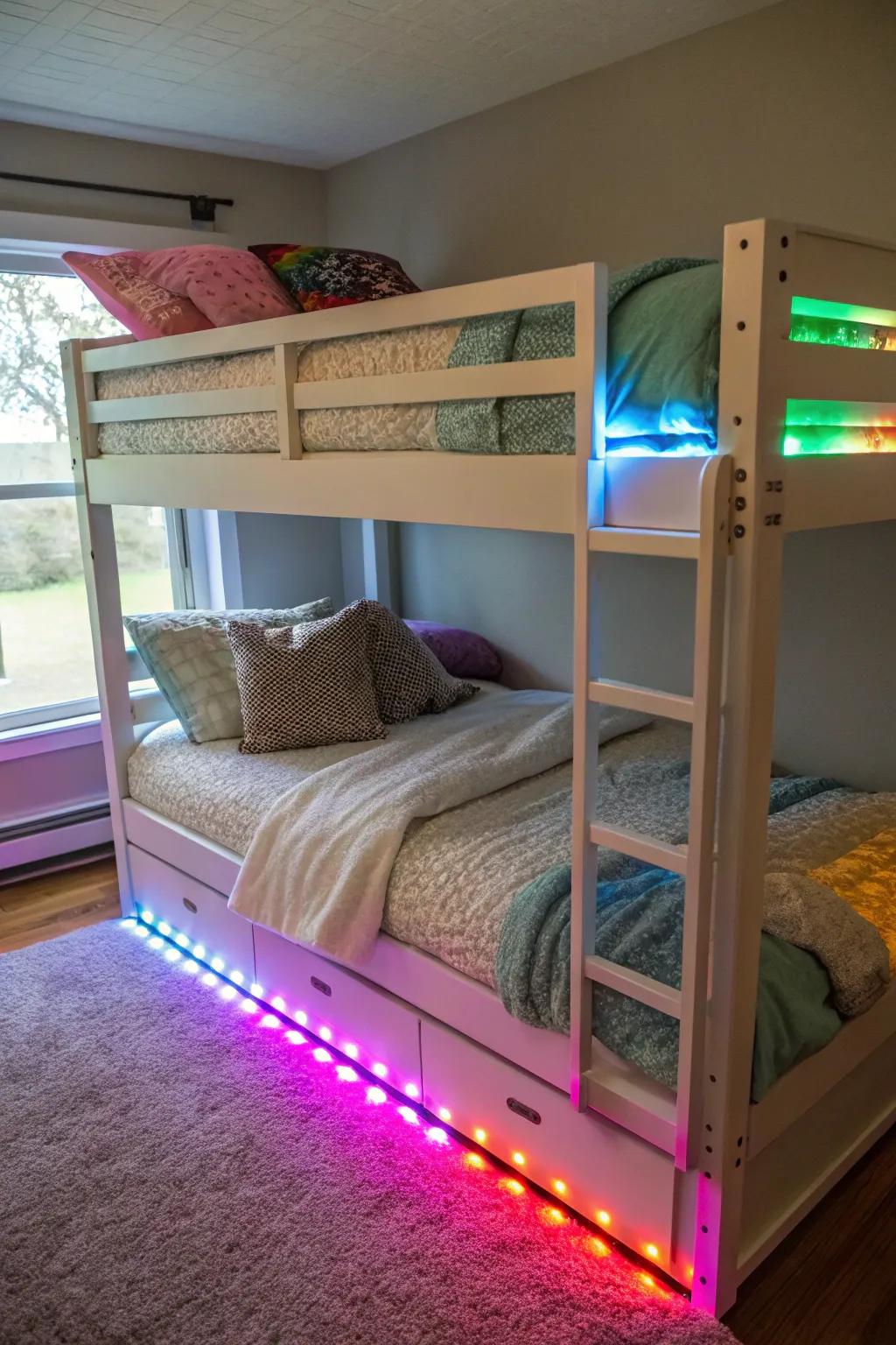 Hue-shifting LEDs offer mood-setting versatility.