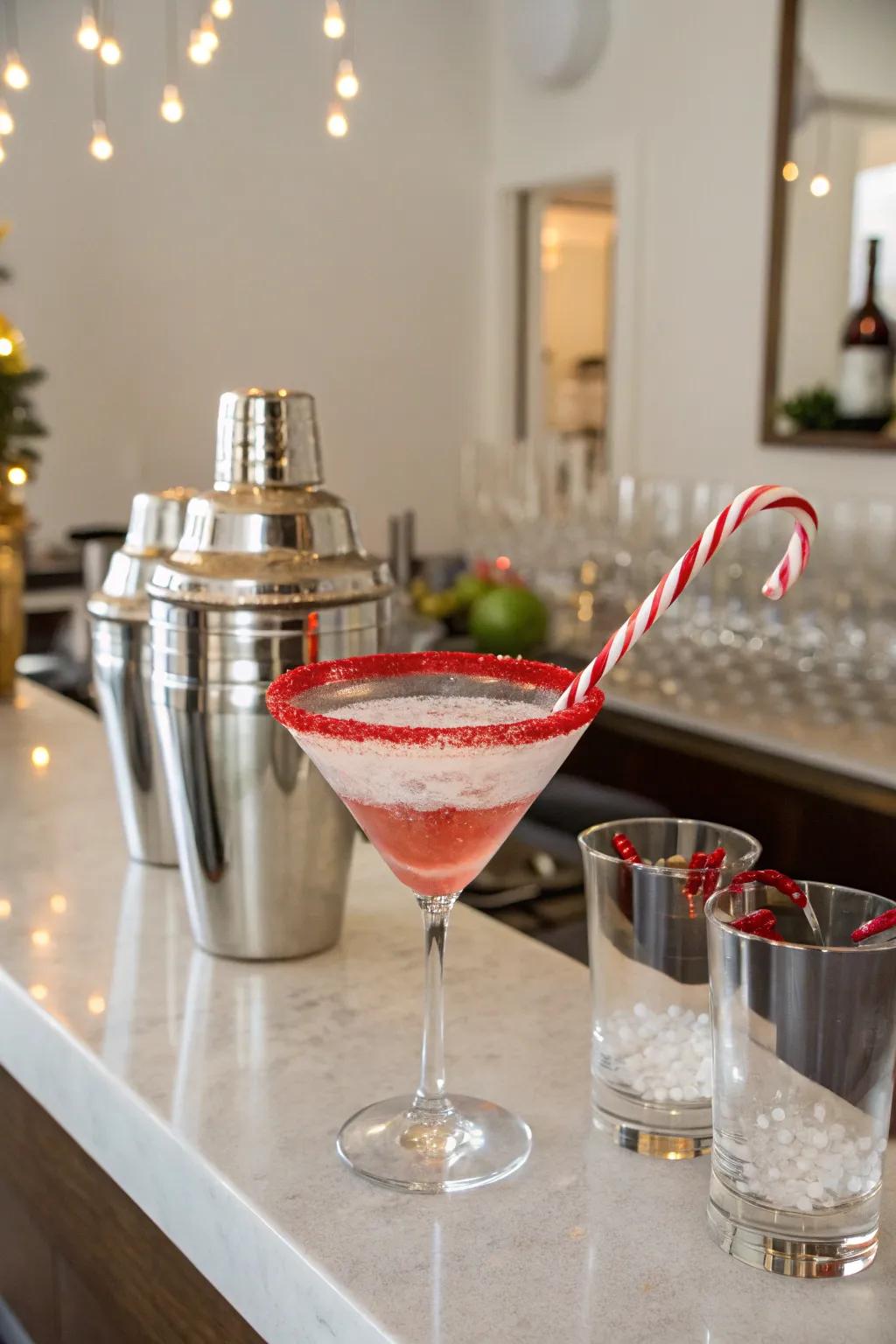 Toast to the holidays with a peppermint mix.