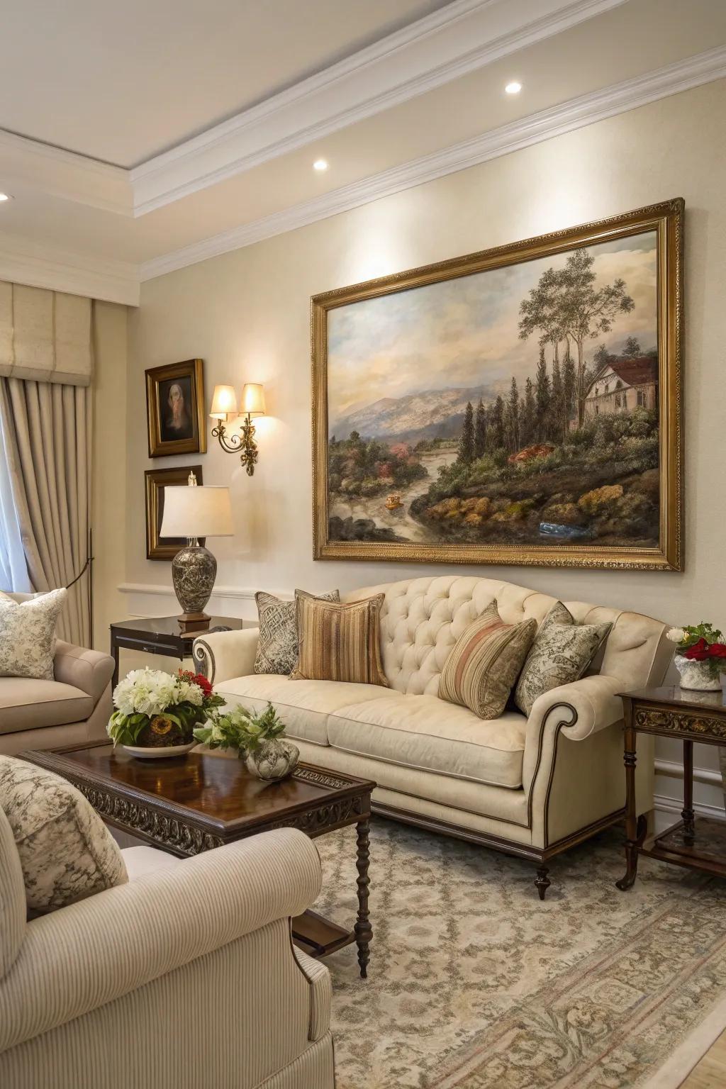 Thematic artwork tells a story through style.