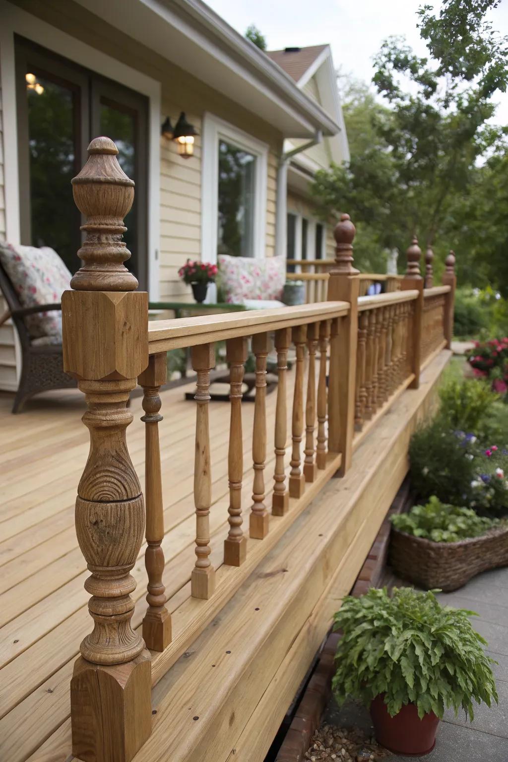 Charm your deck with vintage-style balusters.