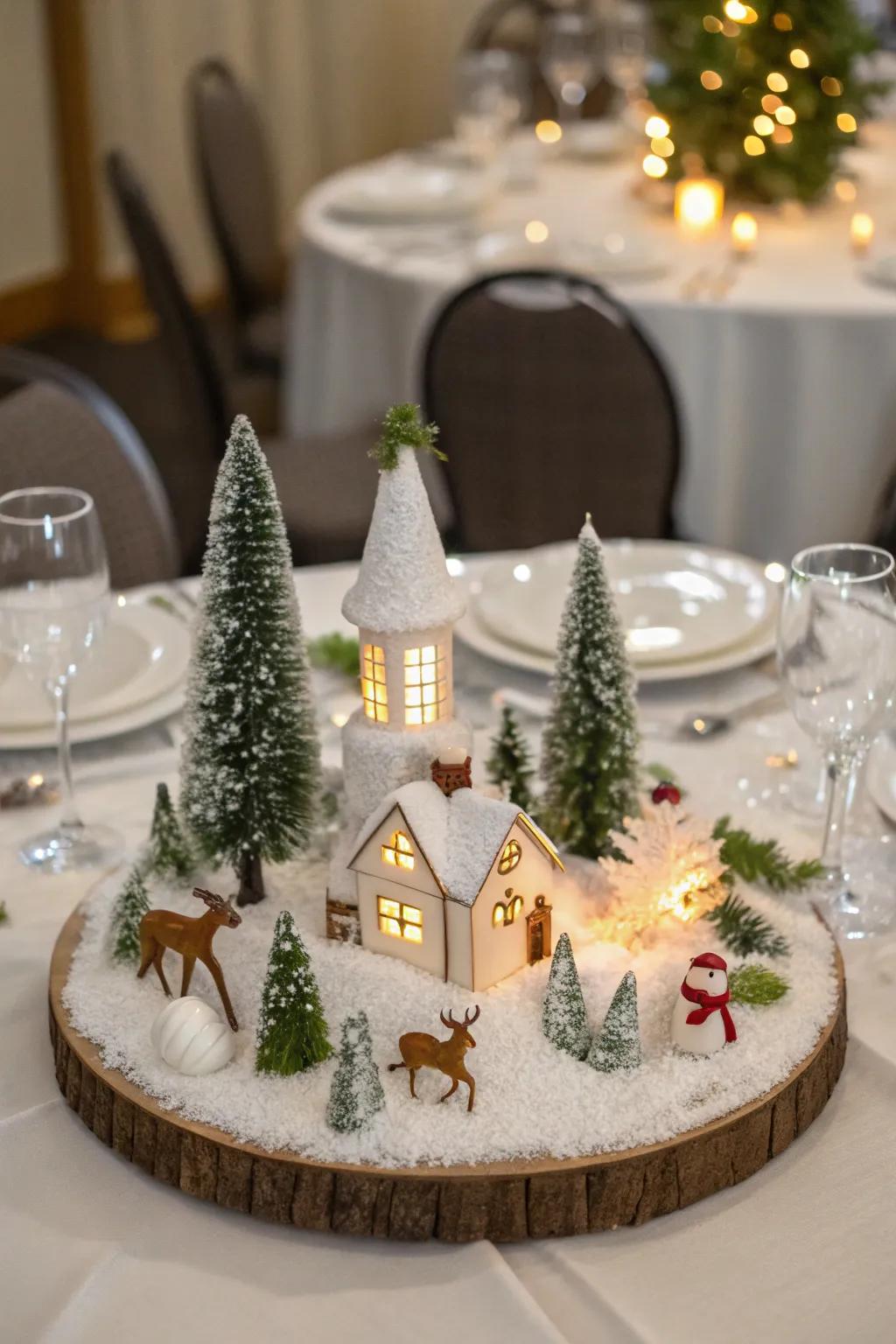Miniature winter dioramas infuse whimsy and delight.