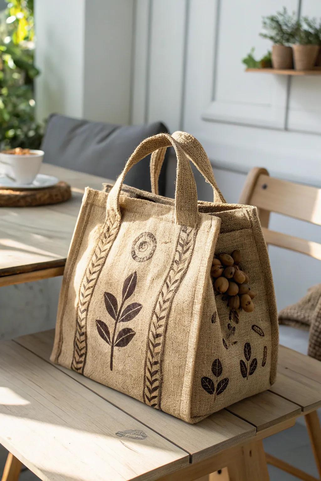 Elevate your lunch break with a chic and eco-friendly coffee sack lunch bag that turns heads!