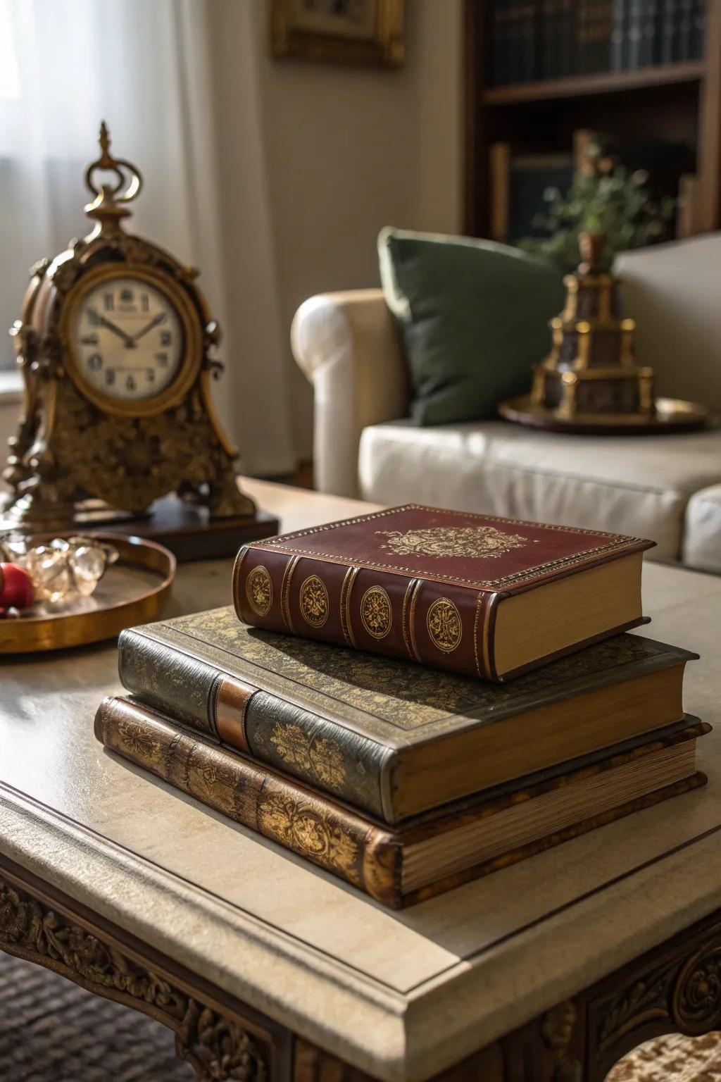 Upcycled treasures bring history and character to your coffee table decor.
