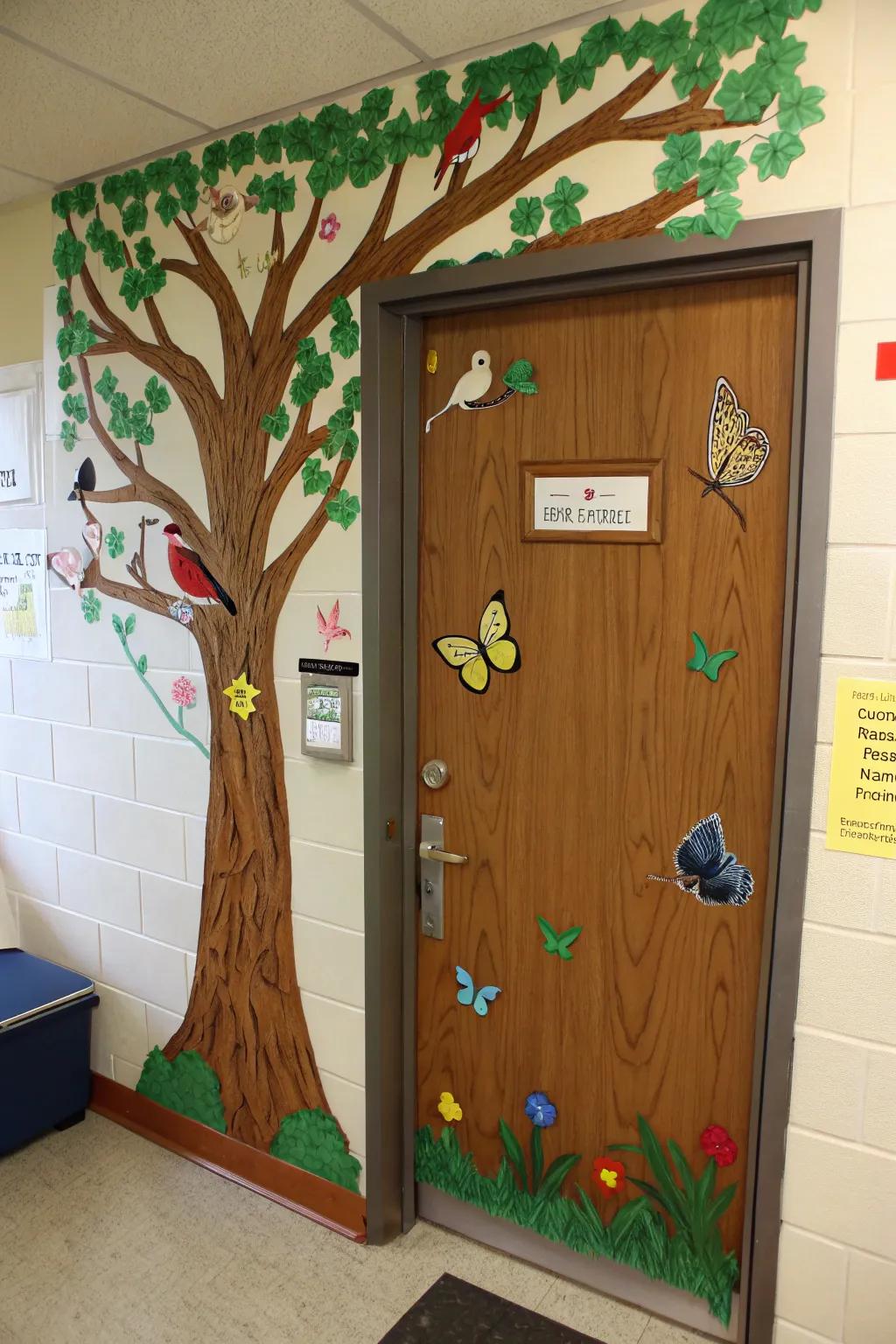 A door that brings the charm of wilderness indoors.