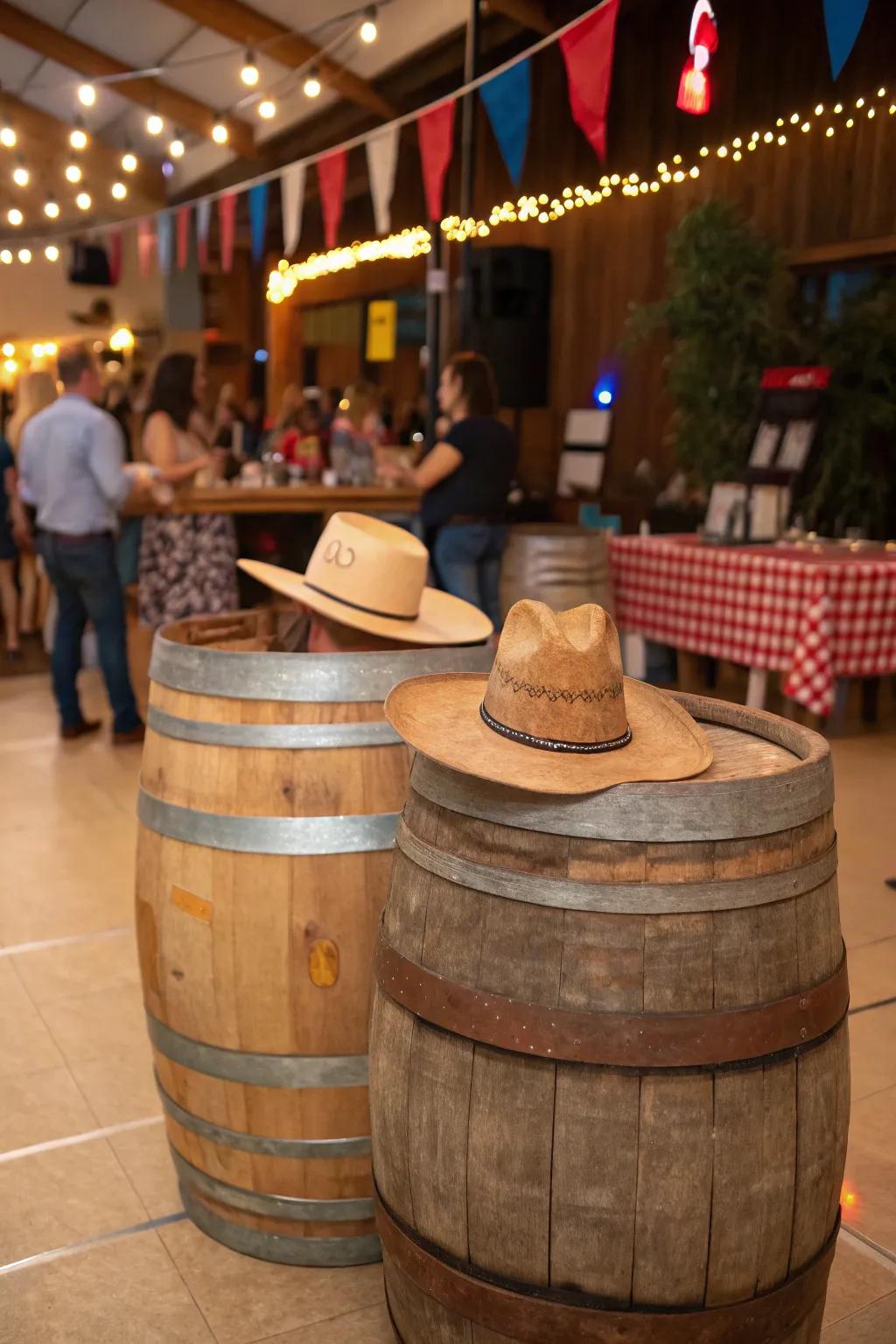 Elevate your seating arrangements with country drums.